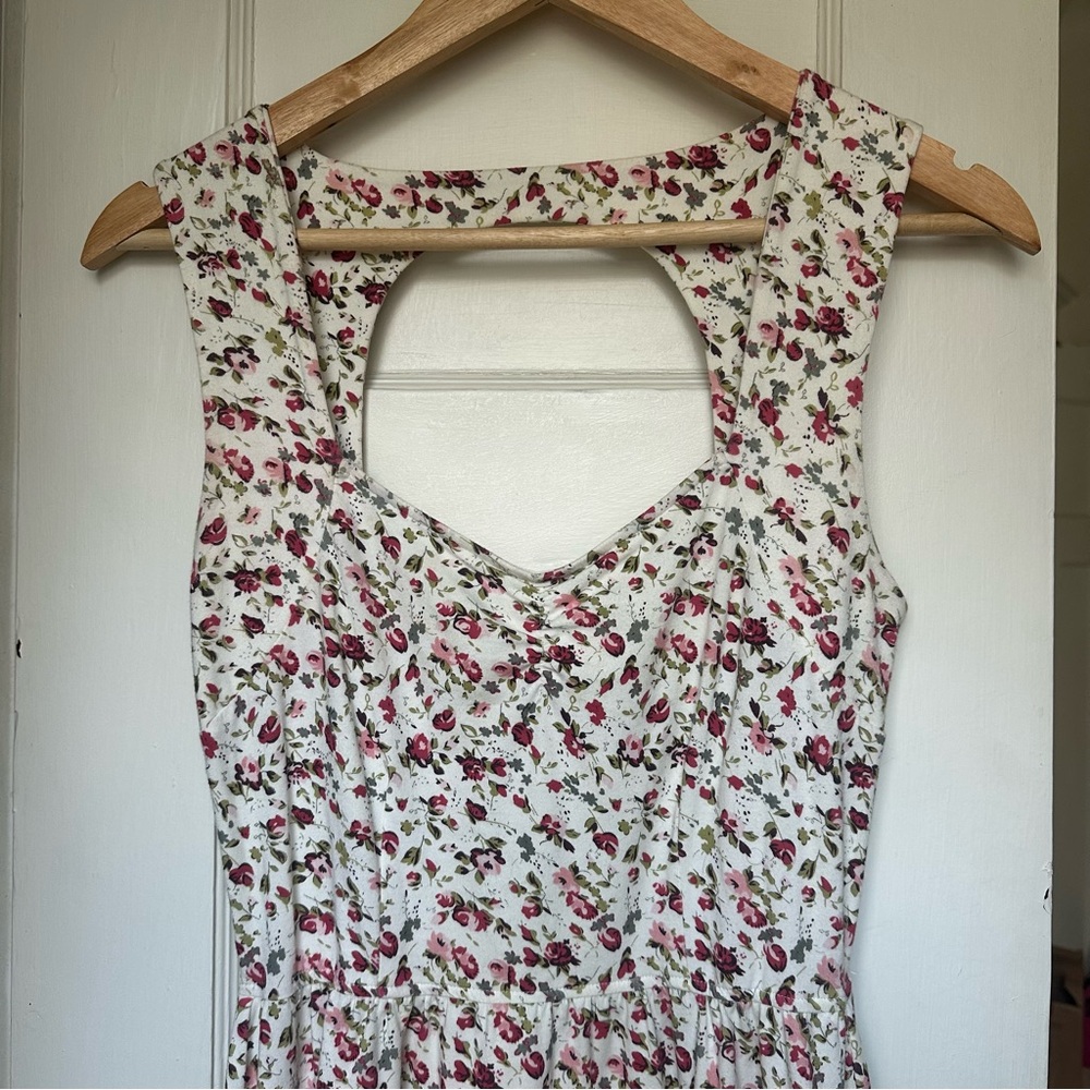Backless Floral Dress